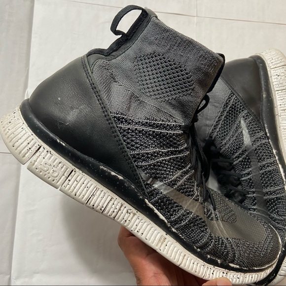 Nike Free Flyknit Mercurial Black Grey Silver 9 - Picture 7 of 10